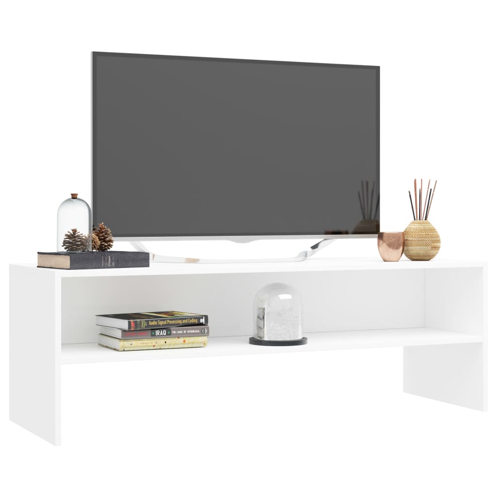 Tv Stolek Bílý 120 X 40 X 40 Cm Kompozitní Dřevo