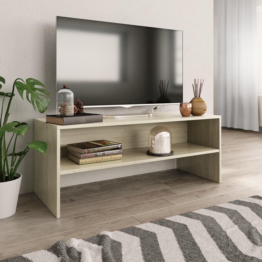 Tv Skříňka Šedá Sonoma 100 X 40 X 40 Cm Kompozitní Dřevo