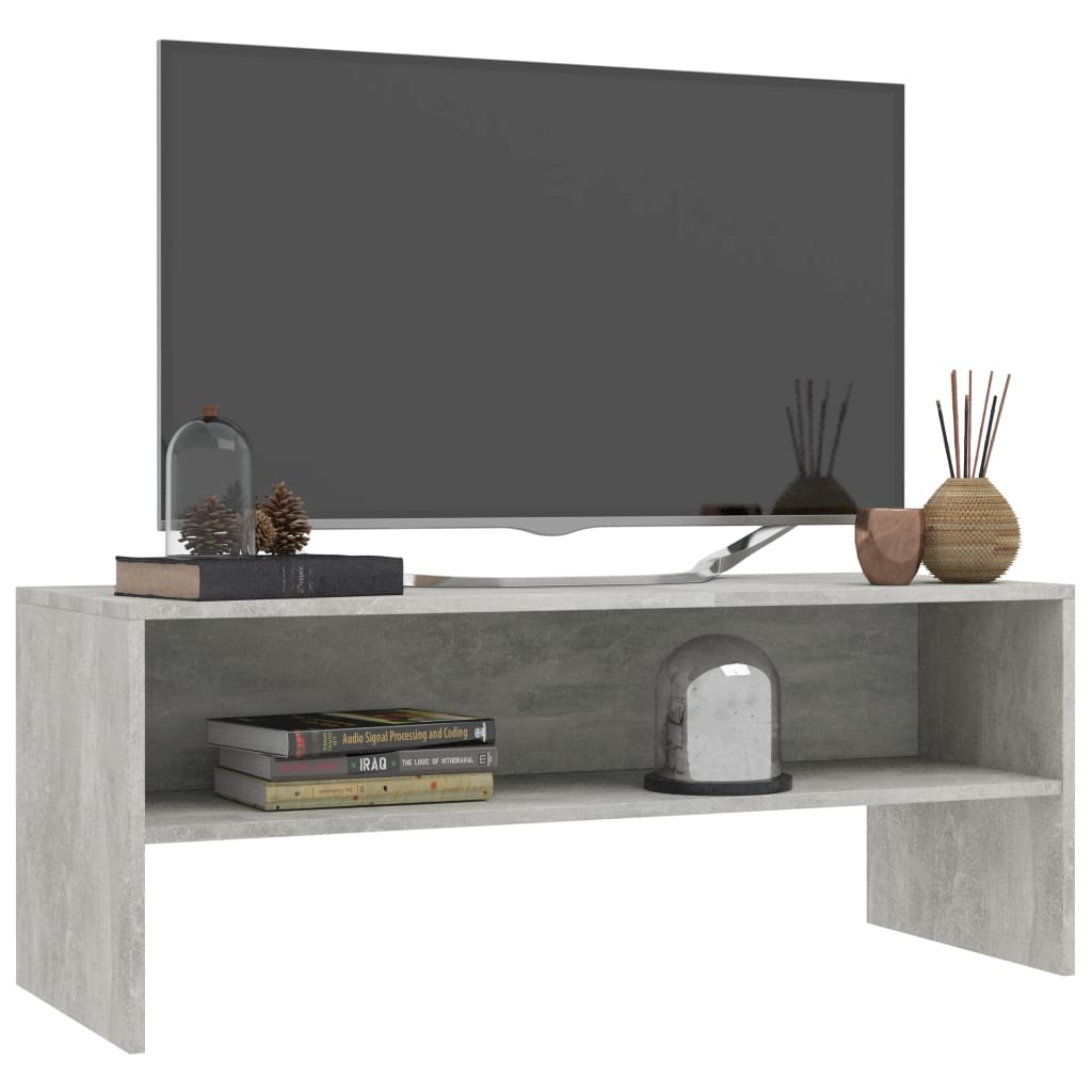 Tv Stolek Šedý 100 X 40 X 40 Cm Kompozitní Dřevo
