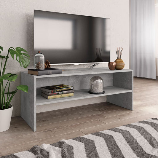 Tv Stolek Šedý 100 X 40 X 40 Cm Kompozitní Dřevo