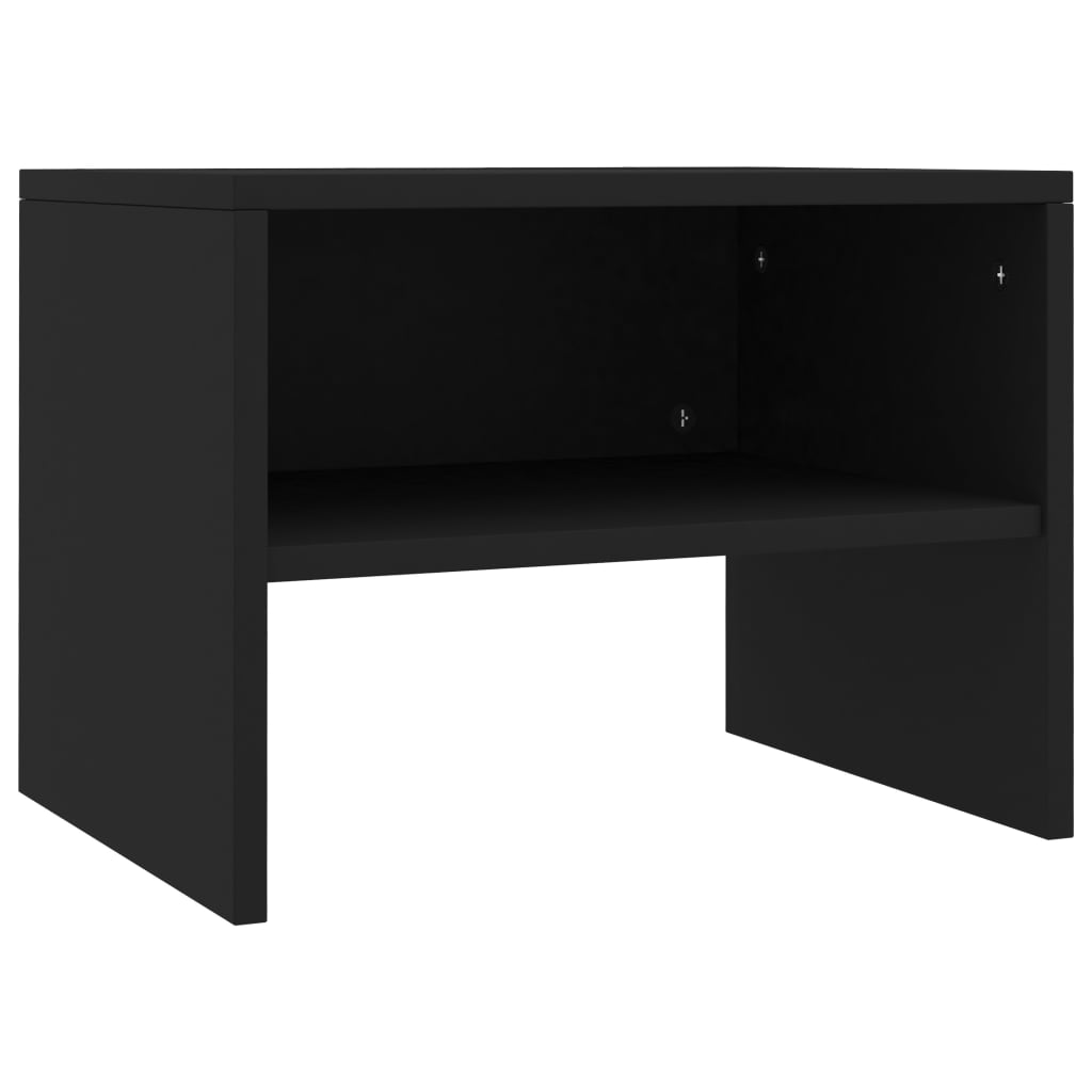 Noční Stolky 2 Ks Černé 40 X 30 X 30 Cm Kompozitní Dřevo