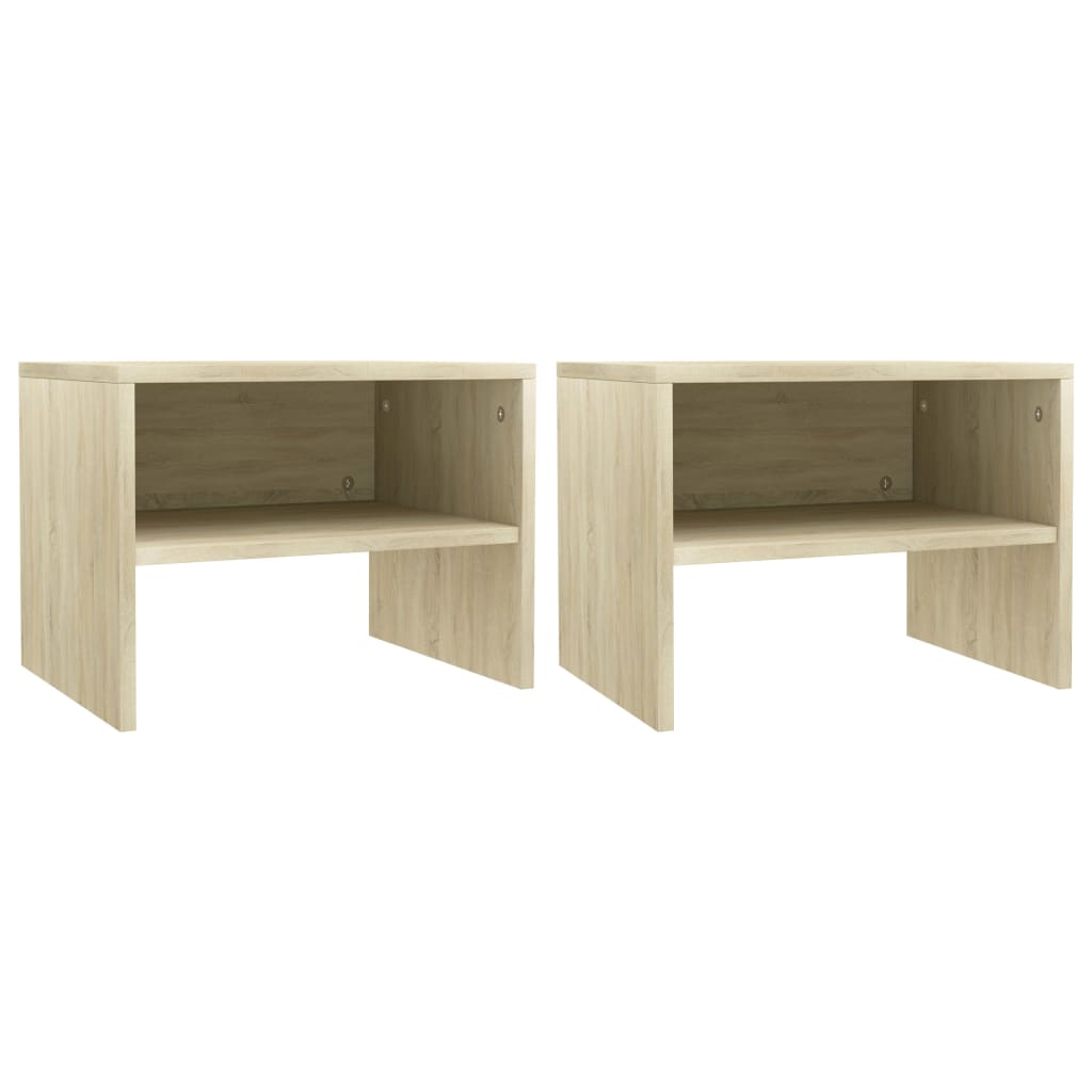 Noční Stolky 2 Ks Dub Sonoma 40 X 30 X 30 Cm Kompozitní Dřevo