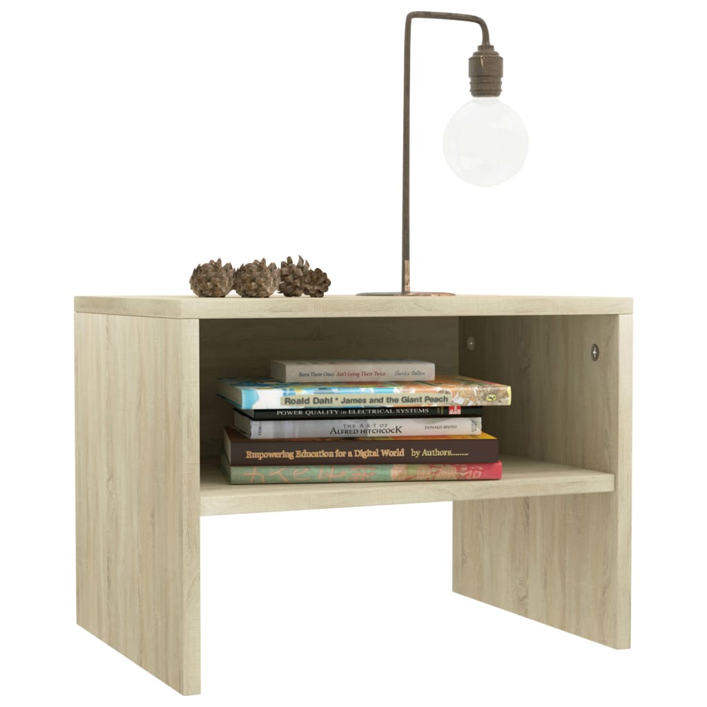 Noční Stolky 2 Ks Dub Sonoma 40 X 30 X 30 Cm Kompozitní Dřevo