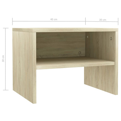 Noční Stolky 2 Ks Dub Sonoma 40 X 30 X 30 Cm Kompozitní Dřevo