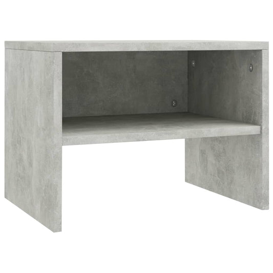 Noční Stolek Betonově Šedý 40 X 30 X 30 Cm Kompozitní Dřevo