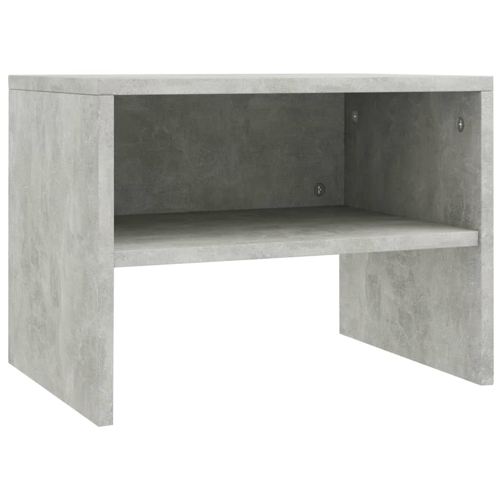 Noční Stolky 2 Ks Betonově Šedé 40X30X30 Cm Kompozitní Dřevo