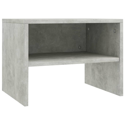 Noční Stolky 2 Ks Betonově Šedé 40X30X30 Cm Kompozitní Dřevo