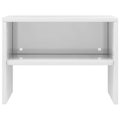 Noční Stolky 2 Ks Bílé Vysoký Lesk 40X30X30 Cm Kompozitní Dřevo