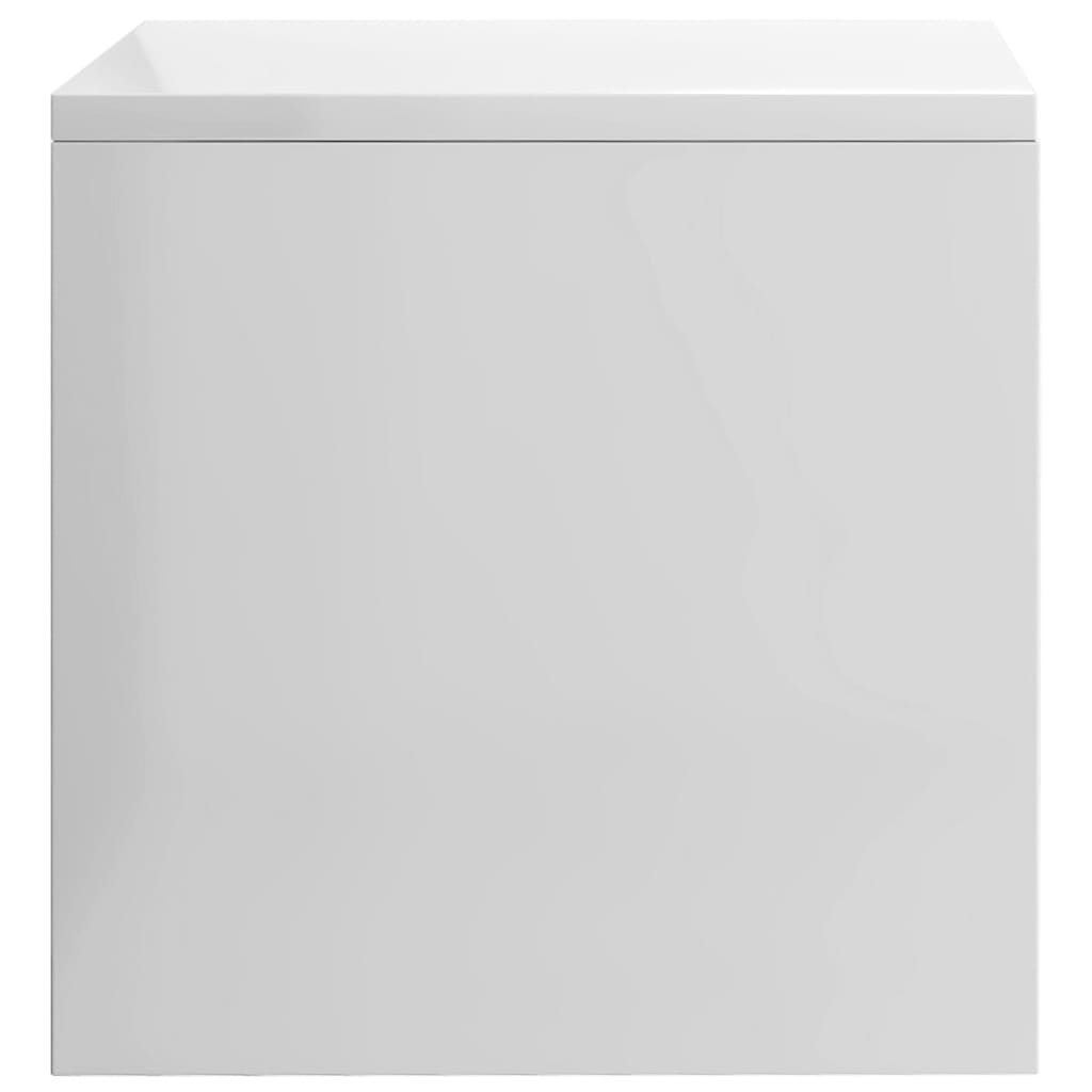 Noční Stolky 2 Ks Bílé Vysoký Lesk 40X30X30 Cm Kompozitní Dřevo