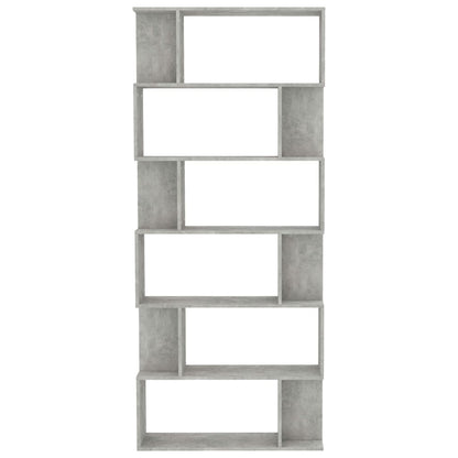 Knihovna / Dělicí Stěna Betonově Šedá 80 X 24 X 192 Cm Kompozit