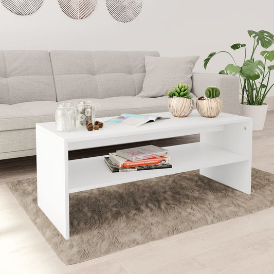 Konferenční Stolek Bílý 100 X 40 X 40 Cm Kompozitní Dřevo