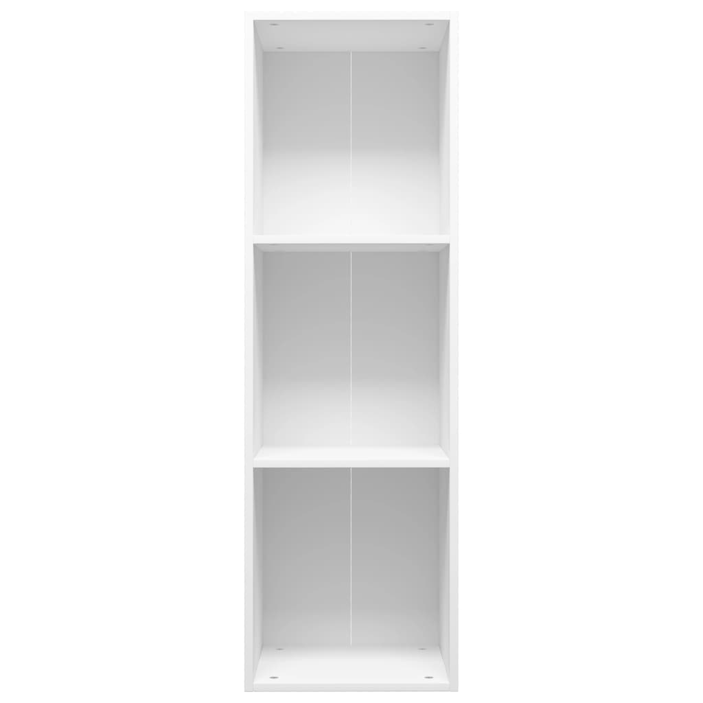 Knihovna / Tv Skříňka Bílá 36 X 30 X 114 Cm Kompozitní Dřevo