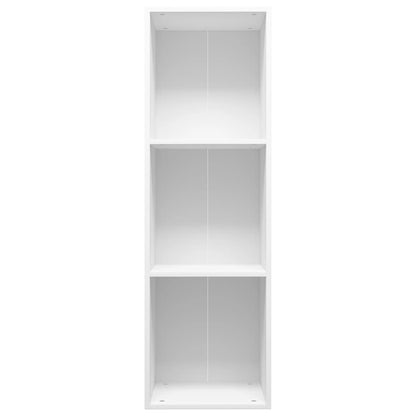 Knihovna / Tv Skříňka Bílá 36 X 30 X 114 Cm Kompozitní Dřevo