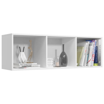 Knihovna / Tv Skříňka Bílá 36 X 30 X 114 Cm Kompozitní Dřevo