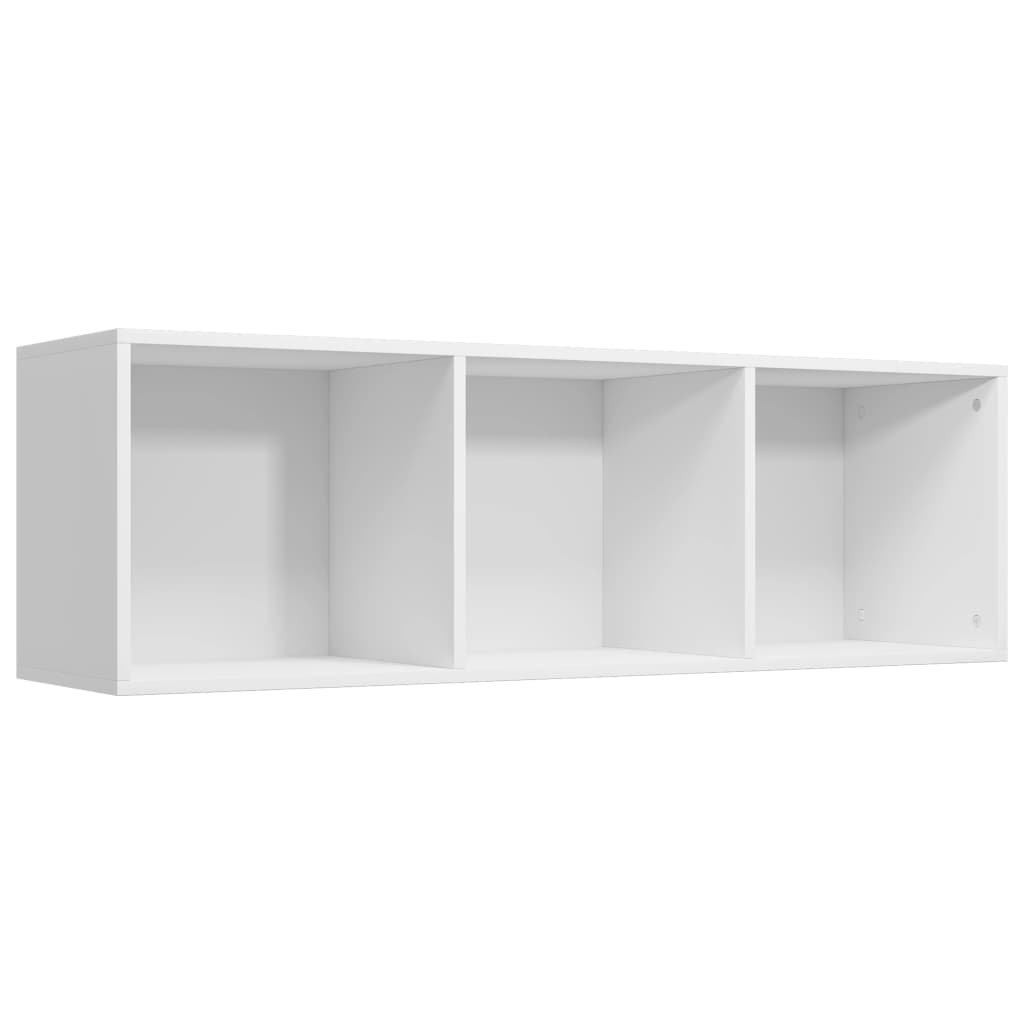 Knihovna / Tv Skříňka Bílá 36 X 30 X 114 Cm Kompozitní Dřevo