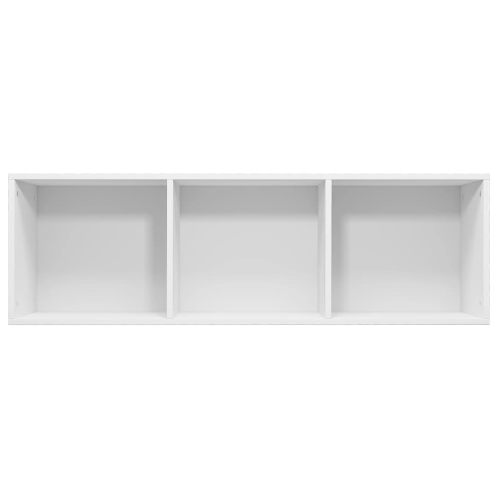 Knihovna / Tv Skříňka Bílá 36 X 30 X 114 Cm Kompozitní Dřevo