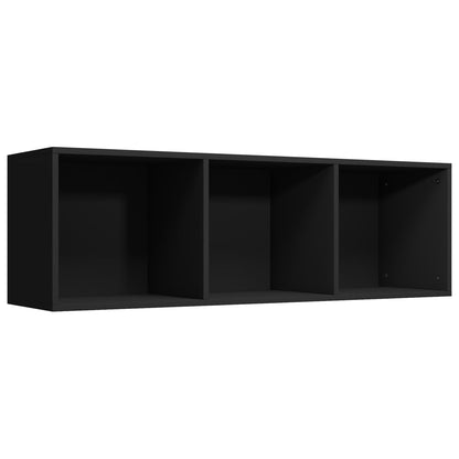 Knihovna / Tv Skříňka Černá 36 X 30 X 114 Cm Dřevotříska