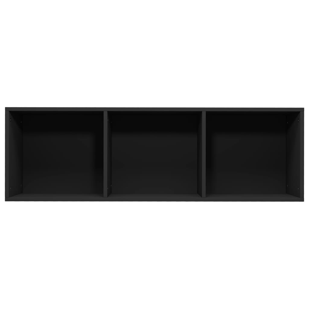 Knihovna / Tv Skříňka Černá 36 X 30 X 114 Cm Dřevotříska