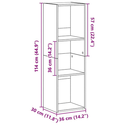 Knihovna / Tv Stolek Dub Sonoma 36 X 30 X 114 Cm Dřevotříska