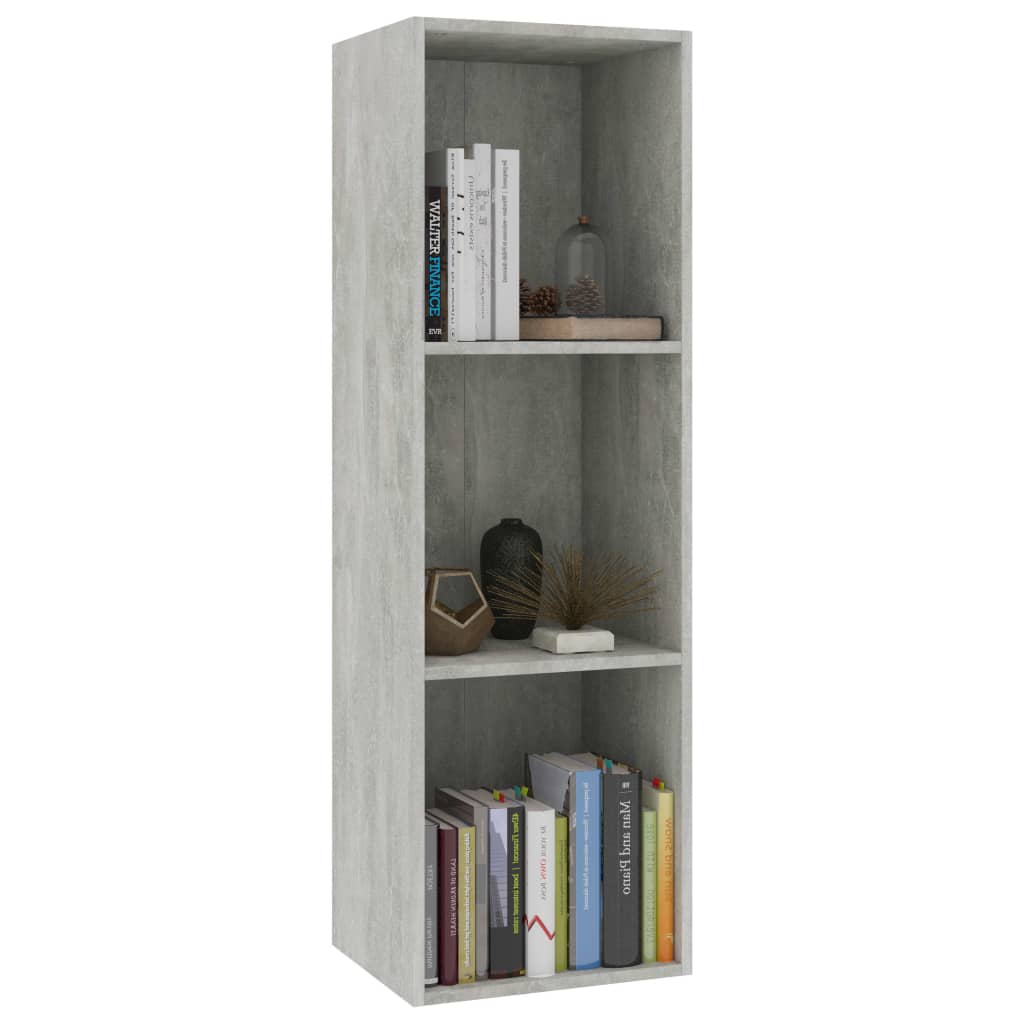 Knihovna/Tv Skříňka Betonově Šedá 36X30X114 Cm Kompozitní Dřevo