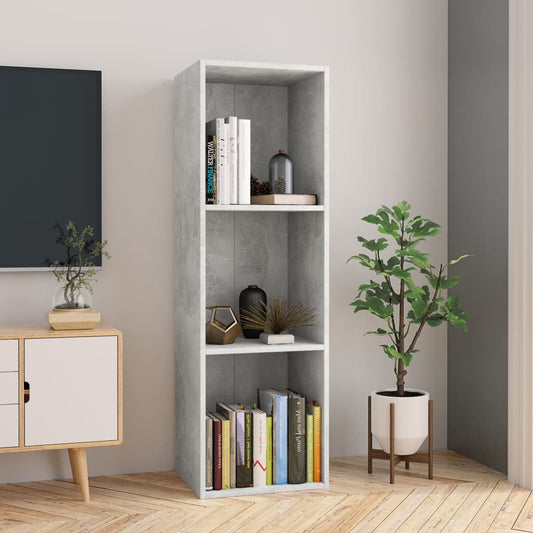 Knihovna/Tv Skříňka Betonově Šedá 36X30X114 Cm Kompozitní Dřevo