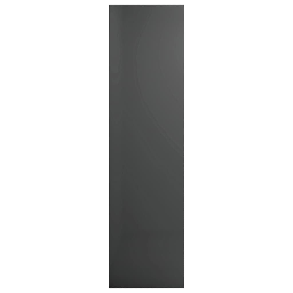 Knihovna / Tv Skříňka Šedá Lesklá 36X30X114 Cm Kompozitní Dřevo