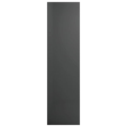 Knihovna / Tv Skříňka Šedá Lesklá 36X30X114 Cm Kompozitní Dřevo