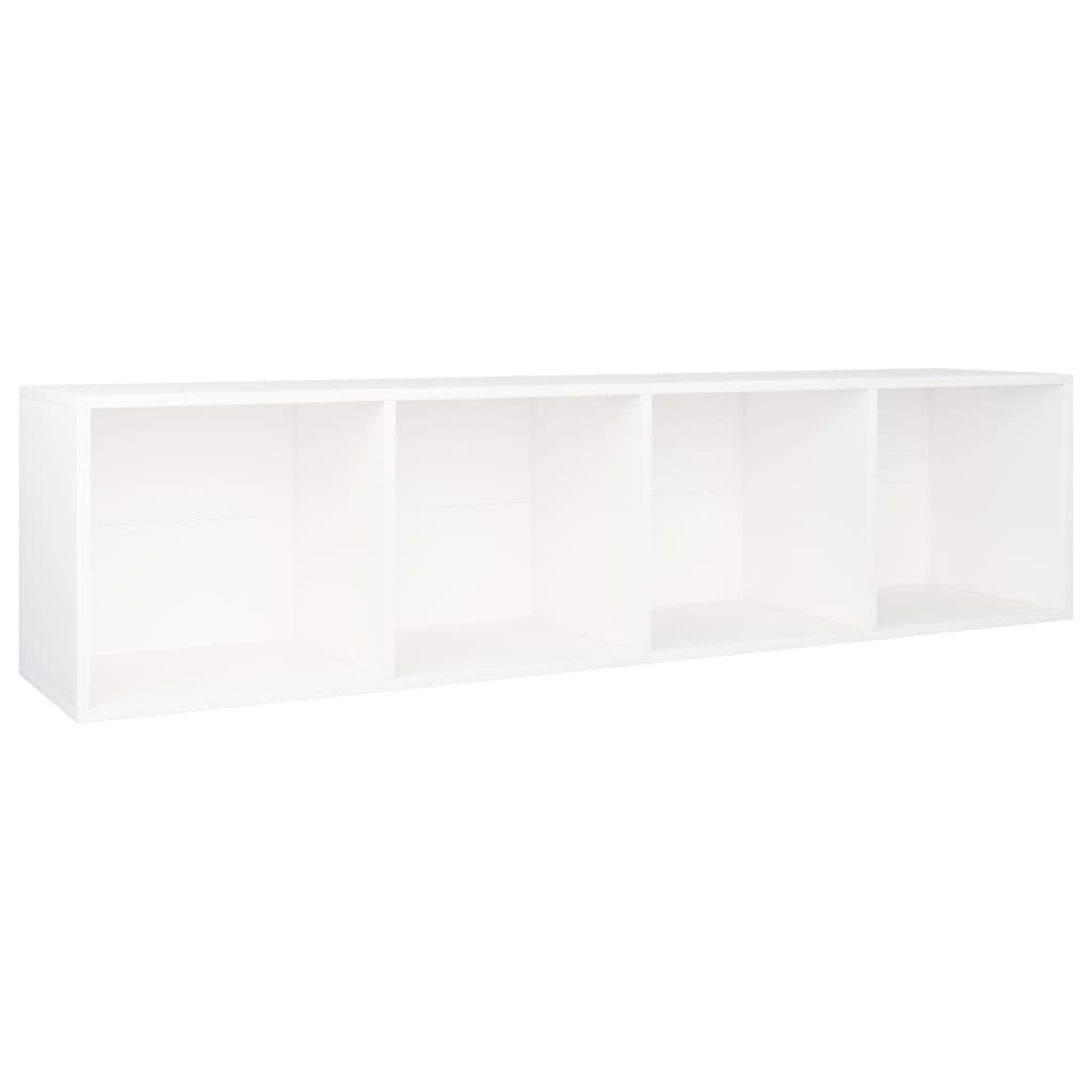 Knihovna / Tv Skříňka Bílá 36 X 30 X 143 Cm Kompozitní Dřevo