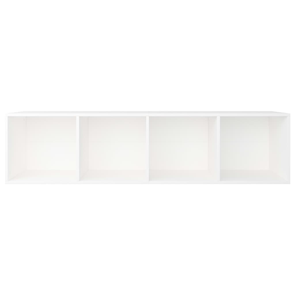 Knihovna / Tv Skříňka Bílá 36 X 30 X 143 Cm Kompozitní Dřevo