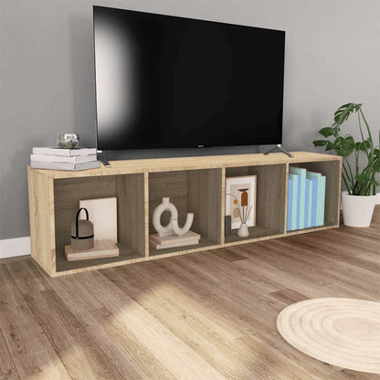 Knihovna / Tv Skříňka Dub Sonoma 36X30X143 Cm Kompozitní Dřevo