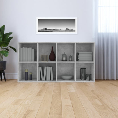 Knihovna/Příborník Betonově Šedá 66X30X130 Cm Kompozitní Dřevo