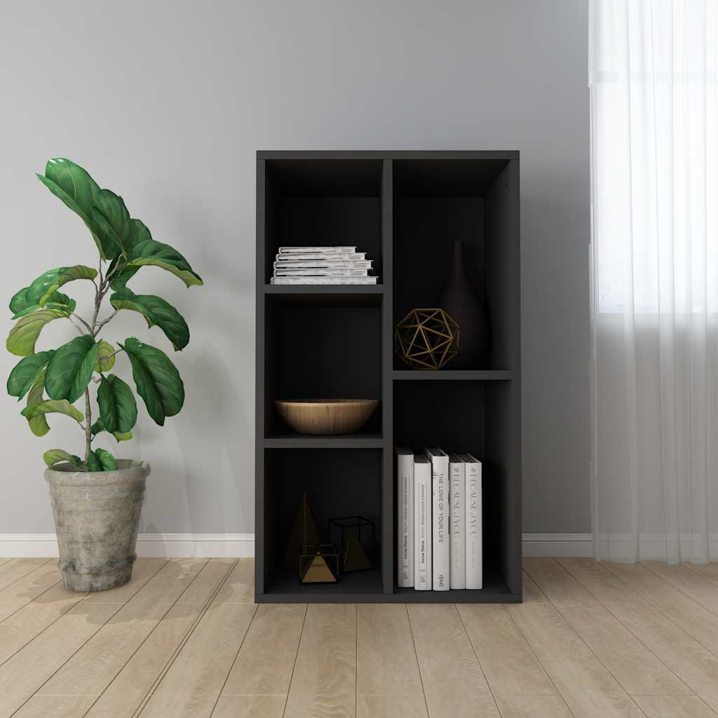Knihovna/Příborník Betonově Šedá 50X25X80 Cm Kompozitní Dřevo