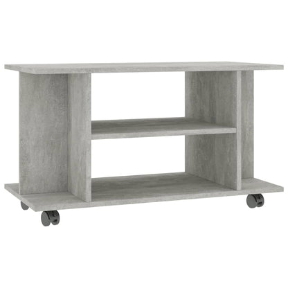 Tv Stolek S Kolečky Betonově Šedý 80X40X45 Cm Kompozitní Dřevo