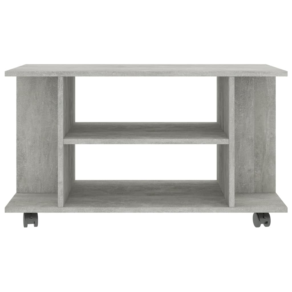 Tv Stolek S Kolečky Betonově Šedý 80X40X45 Cm Kompozitní Dřevo