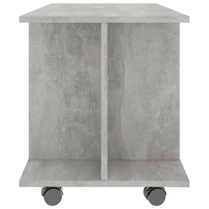 Tv Stolek S Kolečky Betonově Šedý 80X40X45 Cm Kompozitní Dřevo
