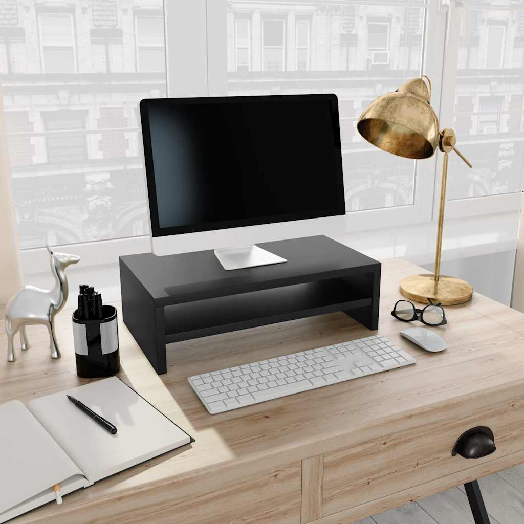 Stojan Na Monitor Betonově Šedý 42X24X13 Cm Kompozitní Dřevo