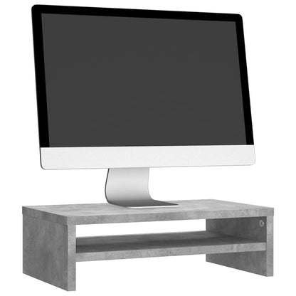 Stojan Na Monitor Betonově Šedý 42X24X13 Cm Kompozitní Dřevo