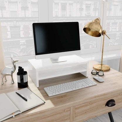 Stojan Na Monitor Betonově Šedý 42X24X13 Cm Kompozitní Dřevo