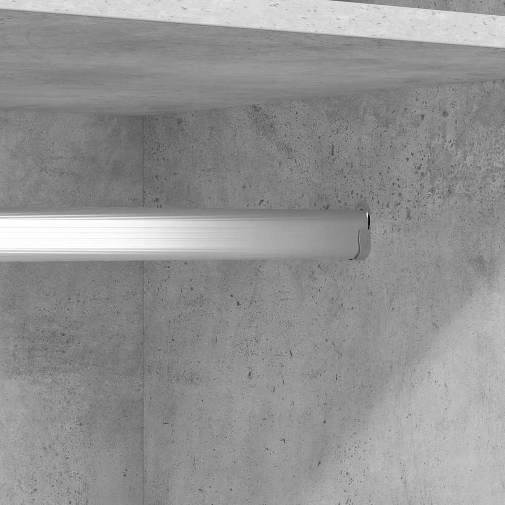 Šatní Skříň Betonově Šedá Kompozitní Dřevo Betonová Šedá