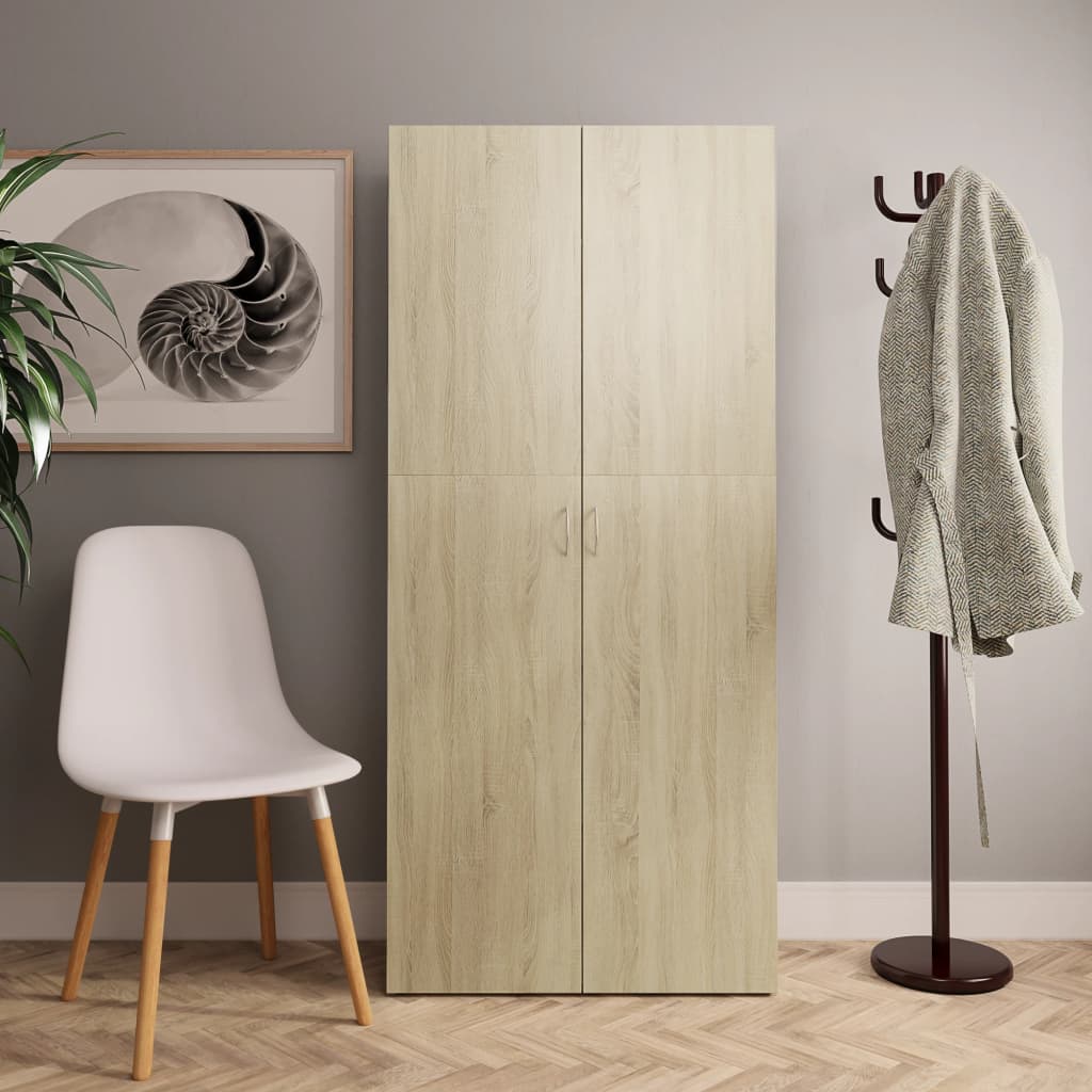 Botník Černý 80 X 35,5 X 180 Cm Kompozitní Dřevo