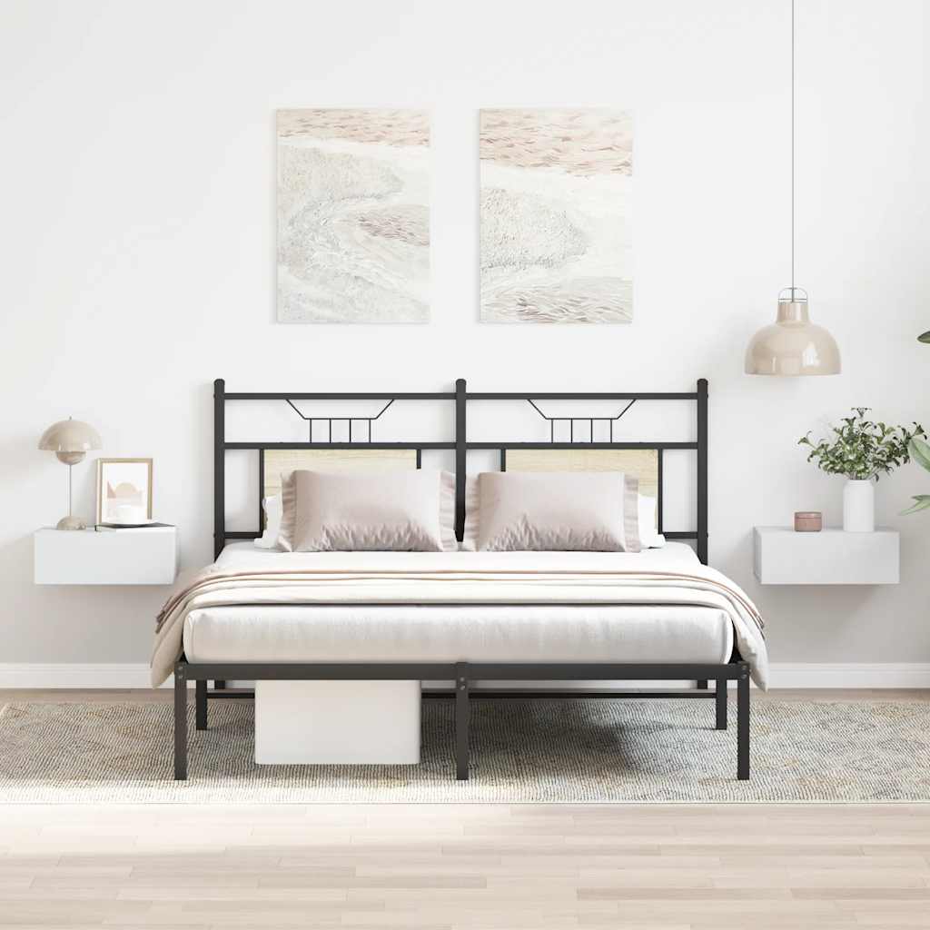 Plovoucí Noční Stolky 2 Ks Černé 40X30X15 Cm Kompozitní Dřevo