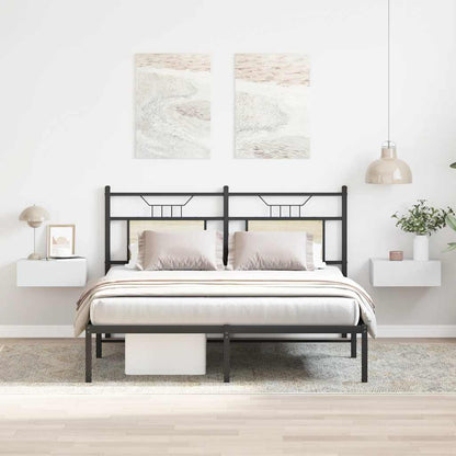 Plovoucí Noční Stolky 2 Ks Černé 40X30X15 Cm Kompozitní Dřevo