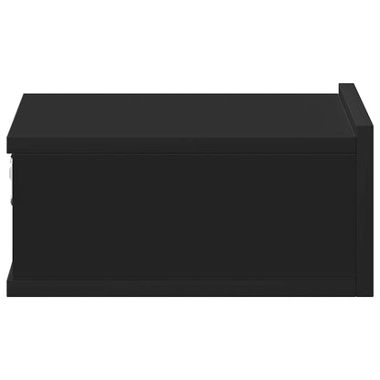 Plovoucí Noční Stolky 2 Ks Černé 40X30X15 Cm Kompozitní Dřevo