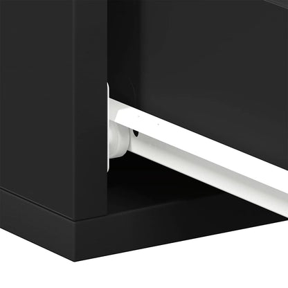 Plovoucí Noční Stolky 2 Ks Černé 40X30X15 Cm Kompozitní Dřevo