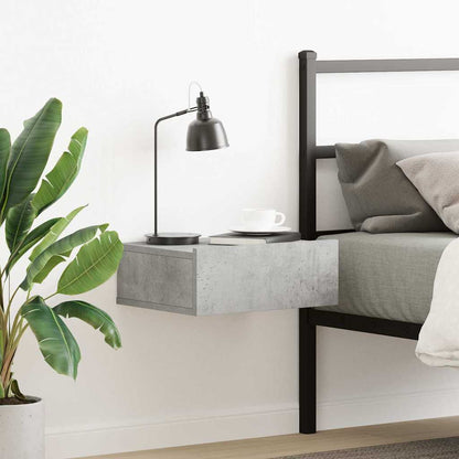 Plovoucí Noční Stolky 2 Ks Černé 40X30X15 Cm Kompozitní Dřevo