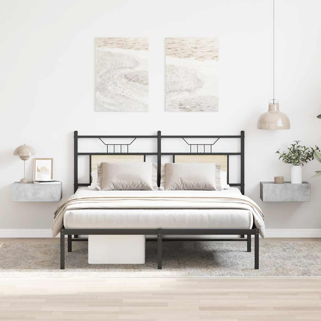 Plovoucí Noční Stolky 2 Ks Černé 40X30X15 Cm Kompozitní Dřevo