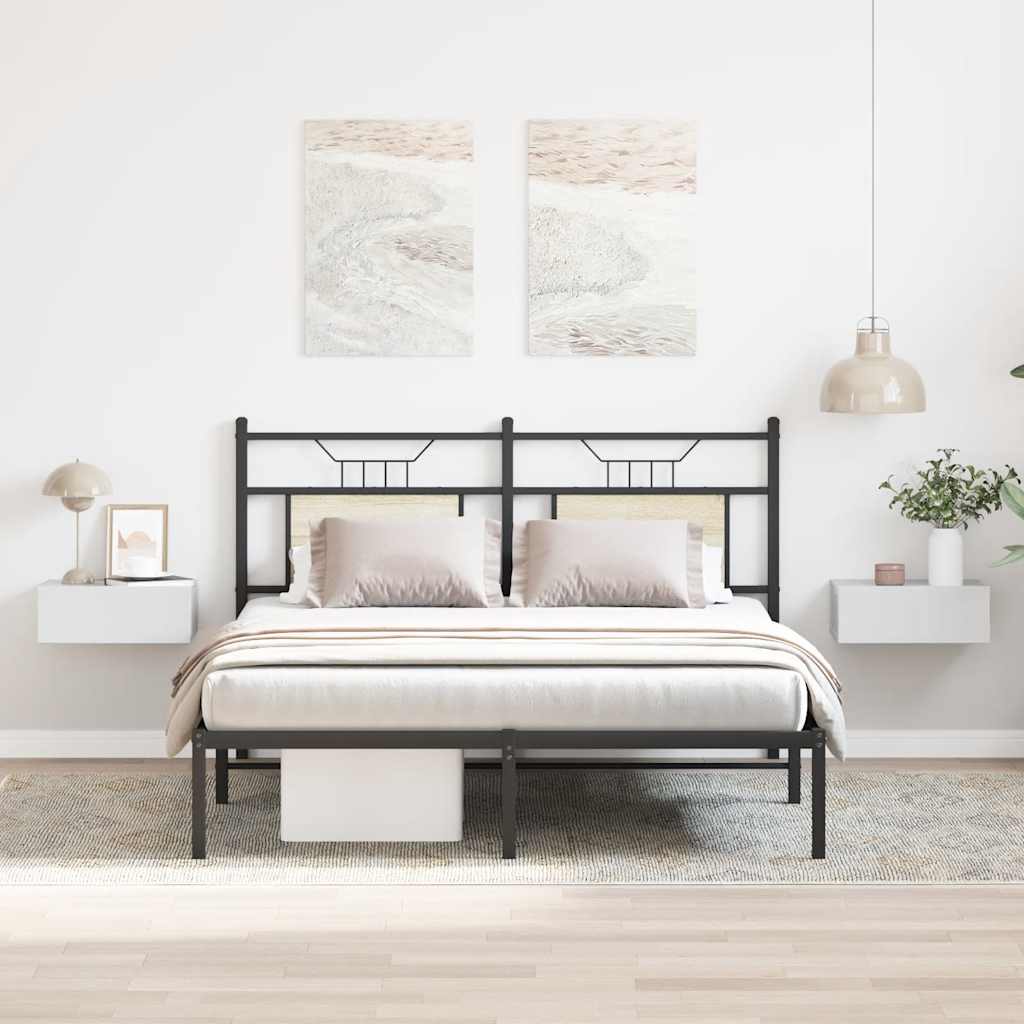 Plovoucí Noční Stolky 2 Ks Černé 40X30X15 Cm Kompozitní Dřevo
