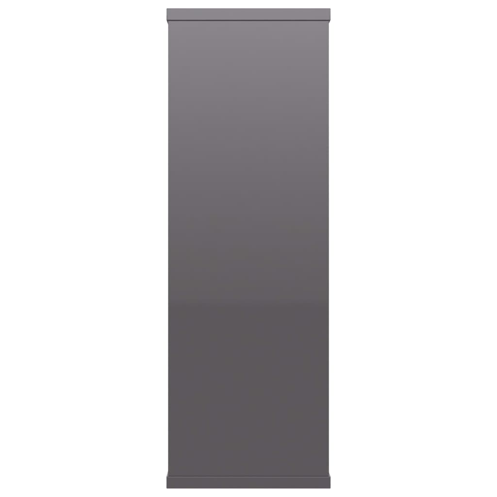 Nástěnné Police Šedé Vysoký Lesk 104 X 20 X 58,5 Cm Dřevotříska