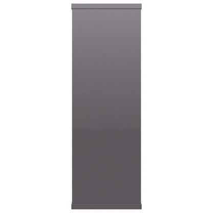 Nástěnné Police Šedé Vysoký Lesk 104 X 20 X 58,5 Cm Dřevotříska