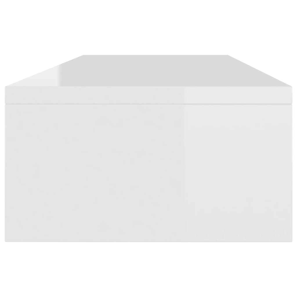 Stojan Na Monitor Bílý S Vysokým Leskem 100X24X13Cm Dřevotříska